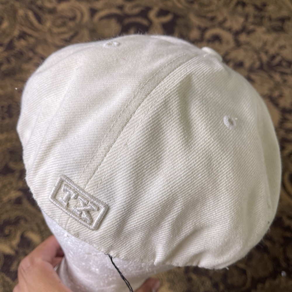 Vtg Y2K Texas Initial Embroidered White Fitted Hat Mens Size XL - Picture 5 of 7